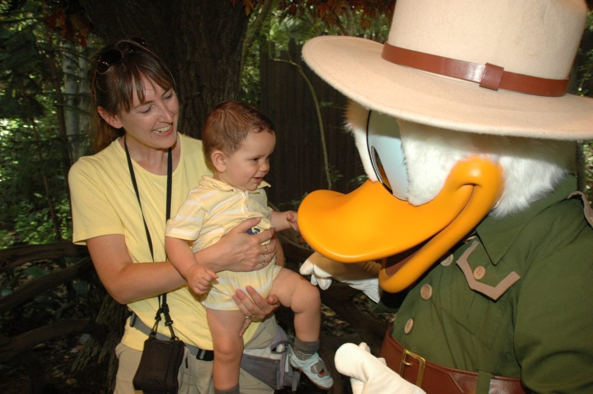 first visit to Disney World with Donald Duck