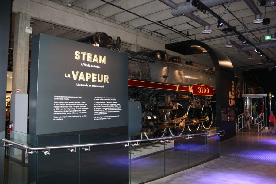 steam train at Canada Science and Technology Museum Ottawa