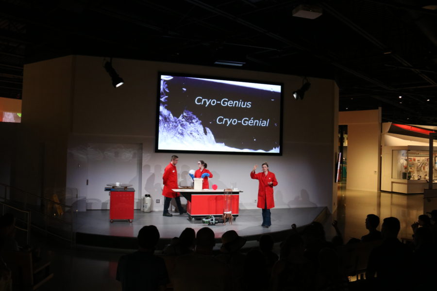 cryo science exhibition on stage