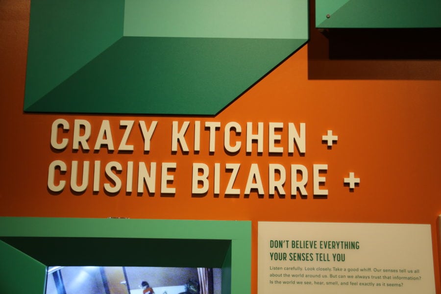 The outside entry area of the crazy kitchen at the Canada Science and Technology Museum