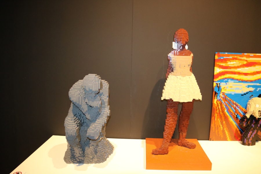 Rodin's The Thinker made of Lego