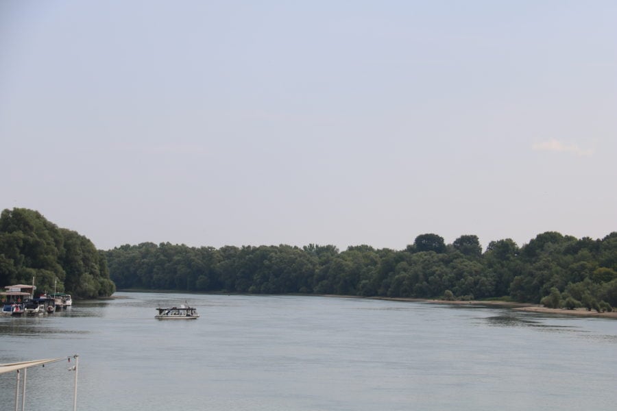 image of ferry travelling on Danube