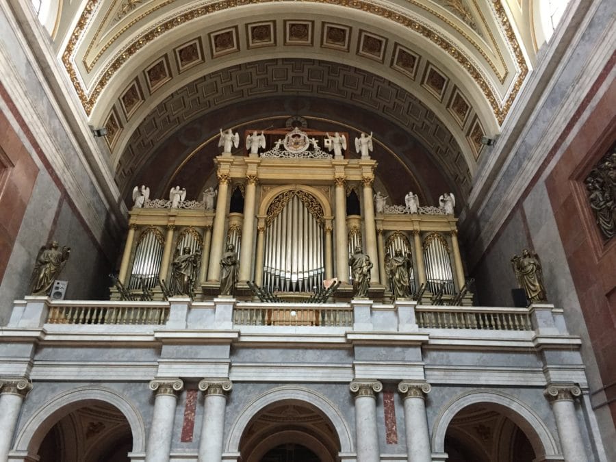 image of the organ inside Esztergom Baslica