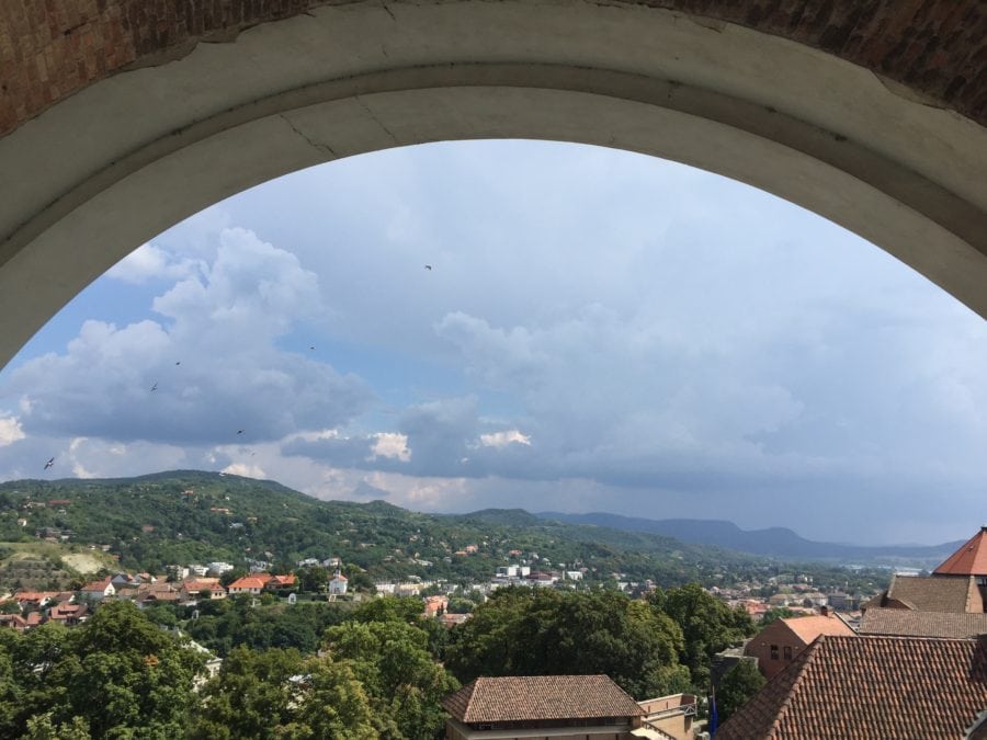 image of photo of Danube Valley taken through arch