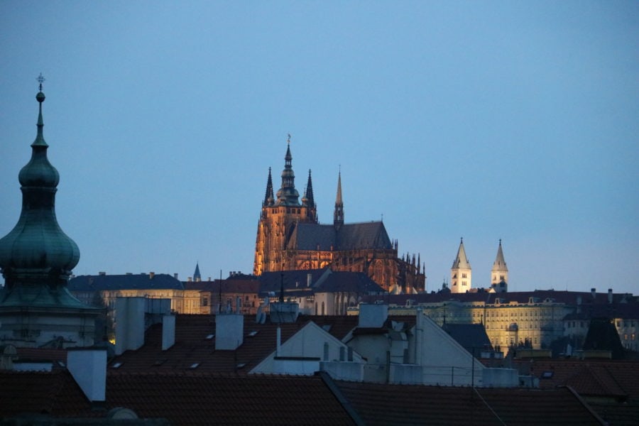 image of St Vitus Cathedral at dusk