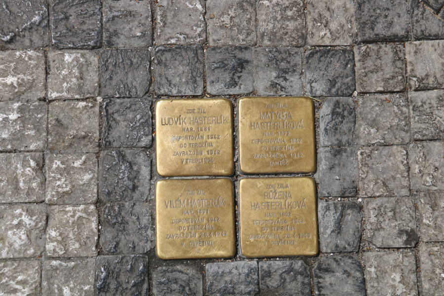 image of four squares together with names and dates engraved