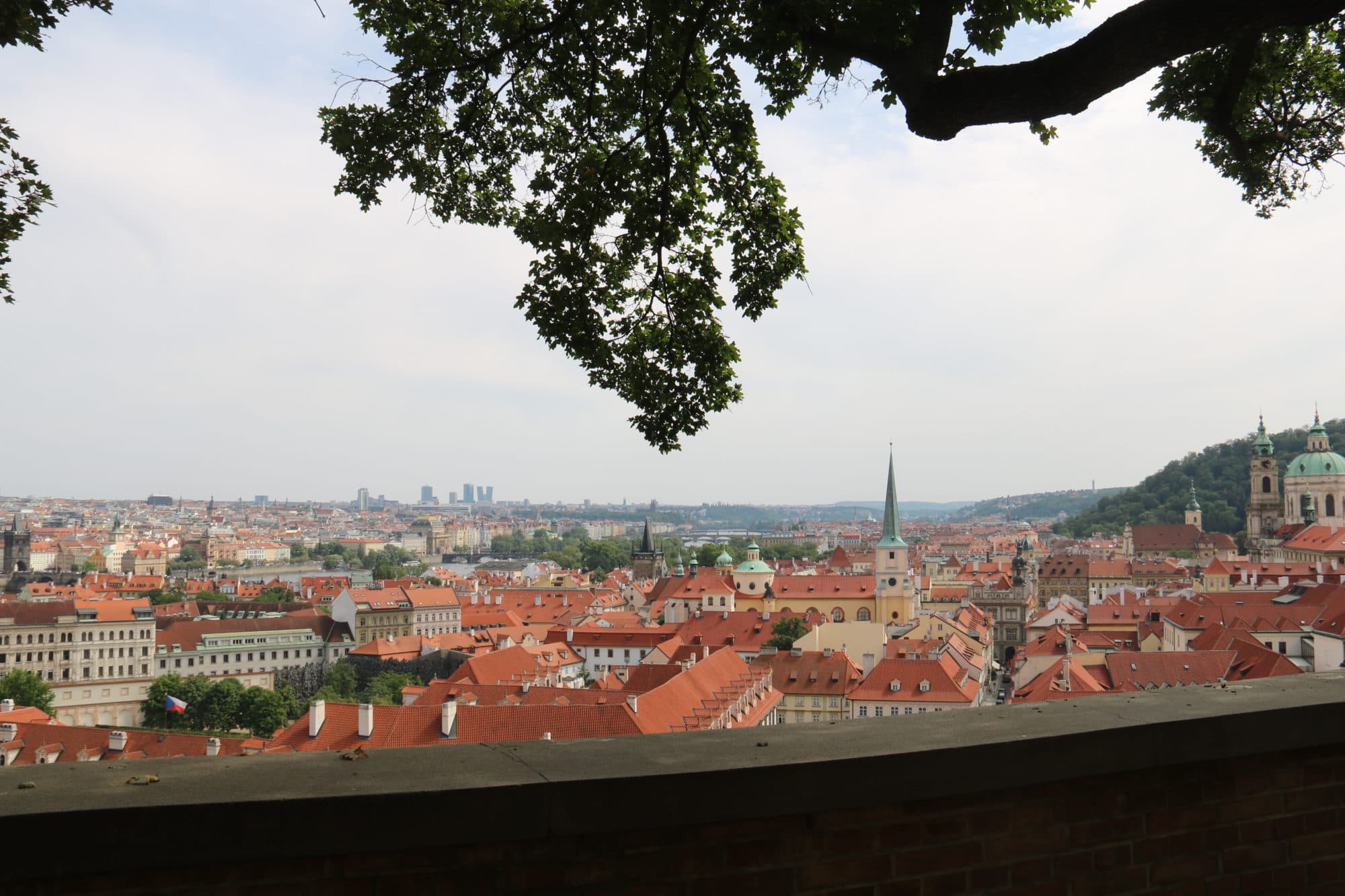 image of orange roof tops of Prague taken from Prague castle