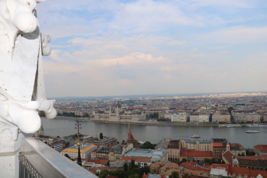 image of Pest side of Budapest taken from Matthias tower