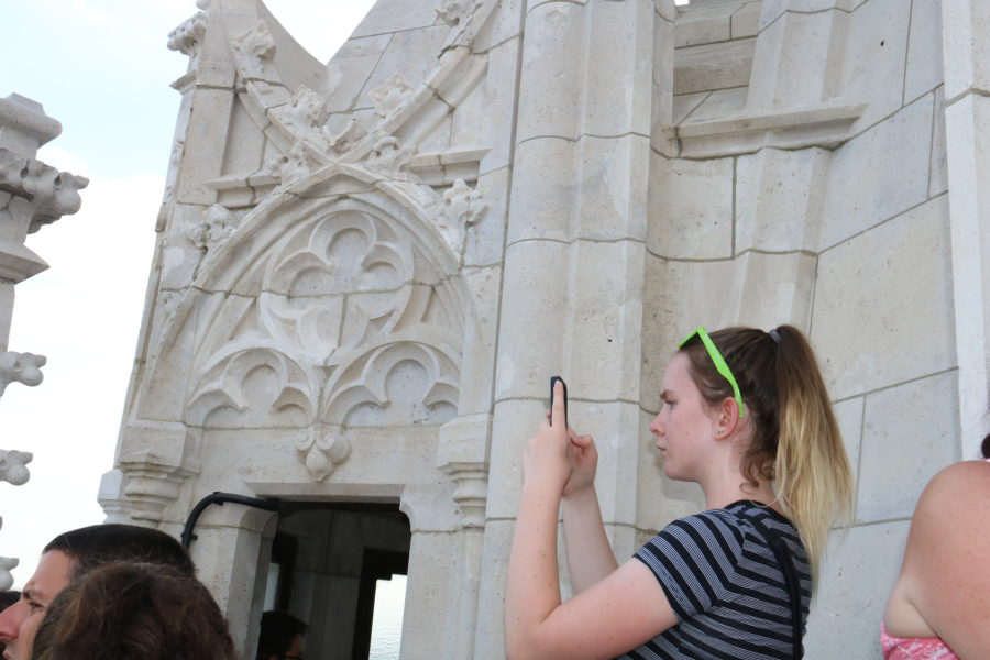 image of Sydney taking a photo on day 2 of our Budapest itinerary