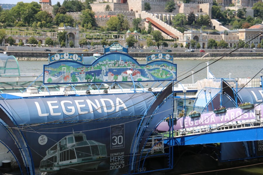 image of exterior of Legenda boat tours with blue awning