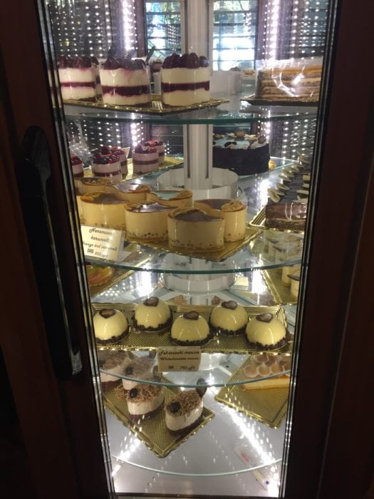 image of tasty treats and cakes at cafe