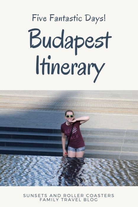 image of Pinterest form with Sydney posing for Budapest Itinerary