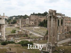 image of Roman Forum stating Italy