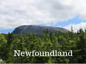 image is photo of Gros Morne and states Newfoundland