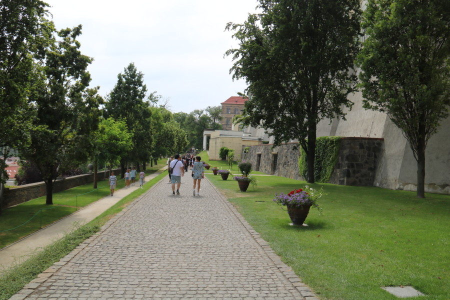 image of cobblestone path Prague itinerary