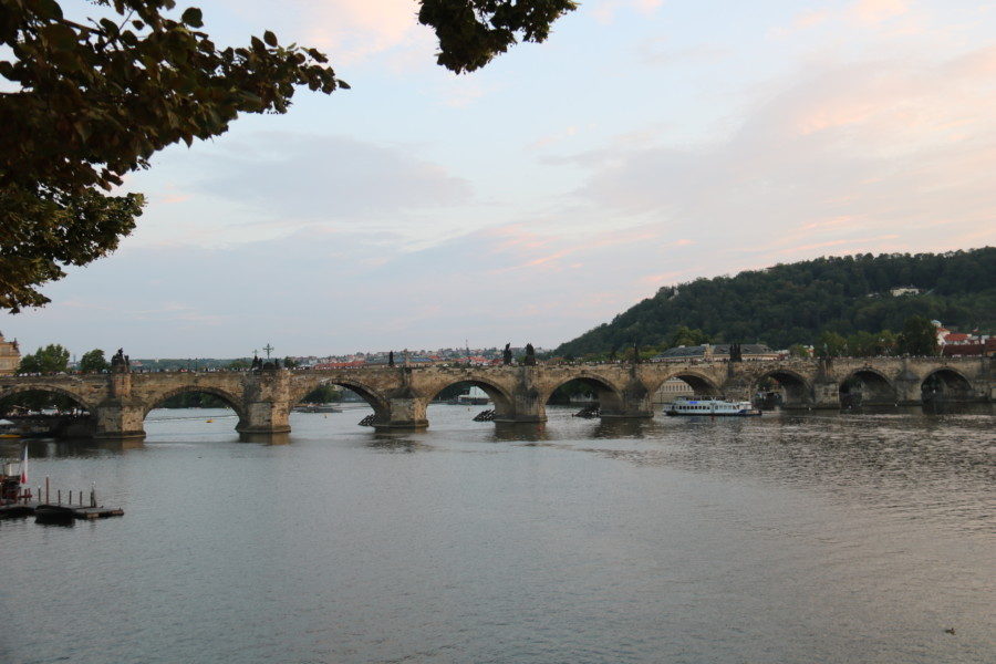 image of Charles bridge in the distance