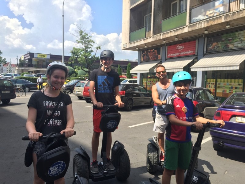 image of kids with private guide budapest segway