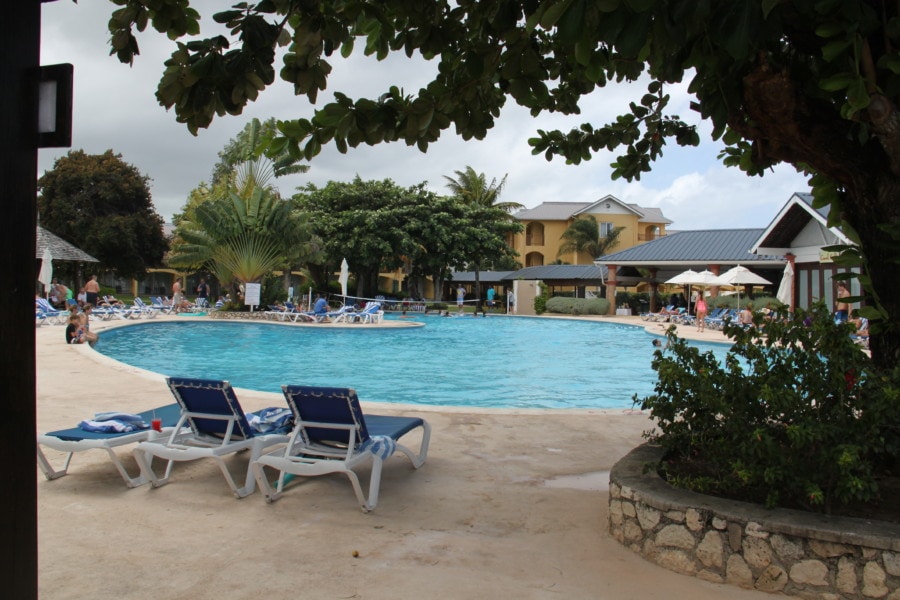 main pool with loungers at Jewel Runaway Bay Jamaica