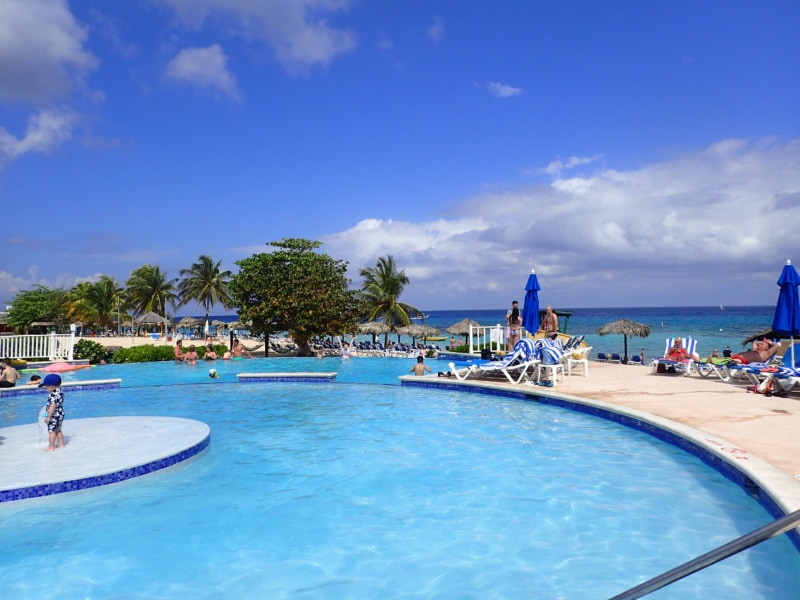 image of infinity pool near beach at Jewel runaway bay Jamaica