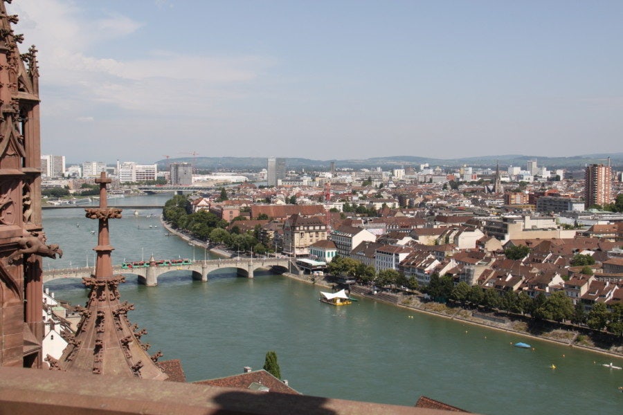 bridges spanning the Rhine river in Basel City Guide
