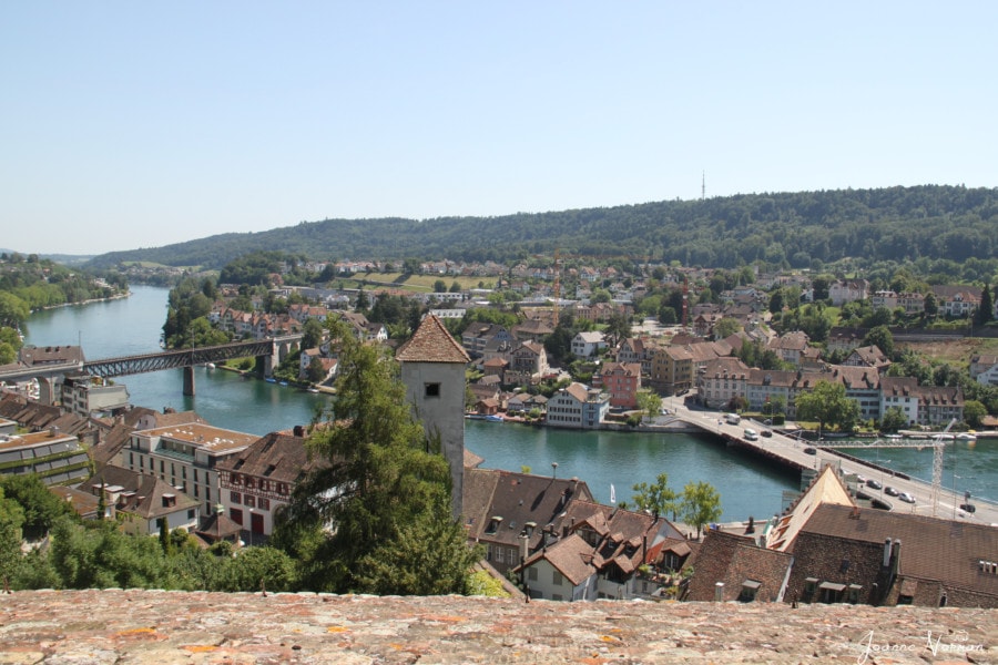 view over Schaffhausen and Rhine River