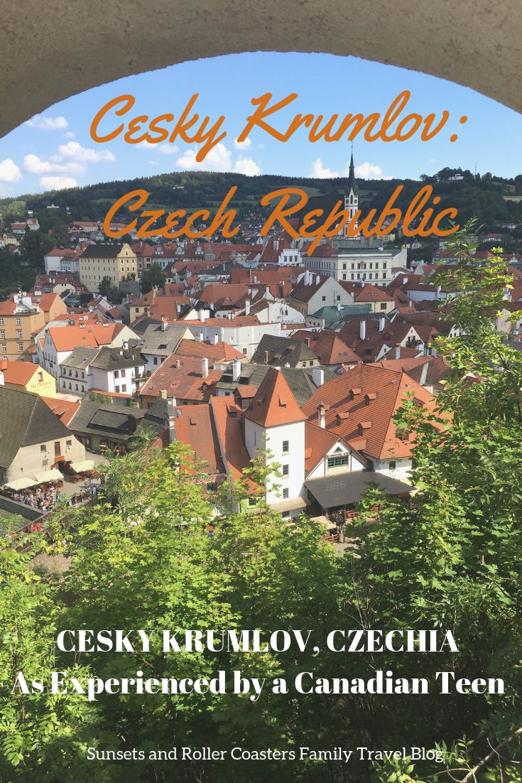 Experience a day in Cesky Krumov, Czech Republic from the point of view of a Canadian Teen. Visit the Castle, the Vltava River, local restaurants and so much more! It's a destination your teens will love! #ceskykrumlov #ceskykrumlovtravel #familytravel #travelwithkids #czechrepublic