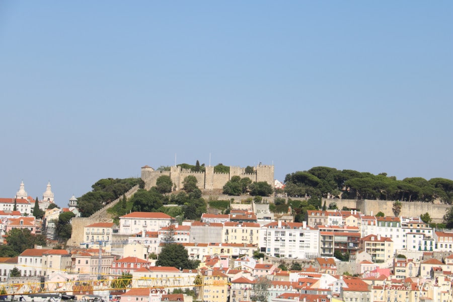 Best thing to do in Alfama is to see Alfama from a distance with orange roof tops and castle far above on the hill
