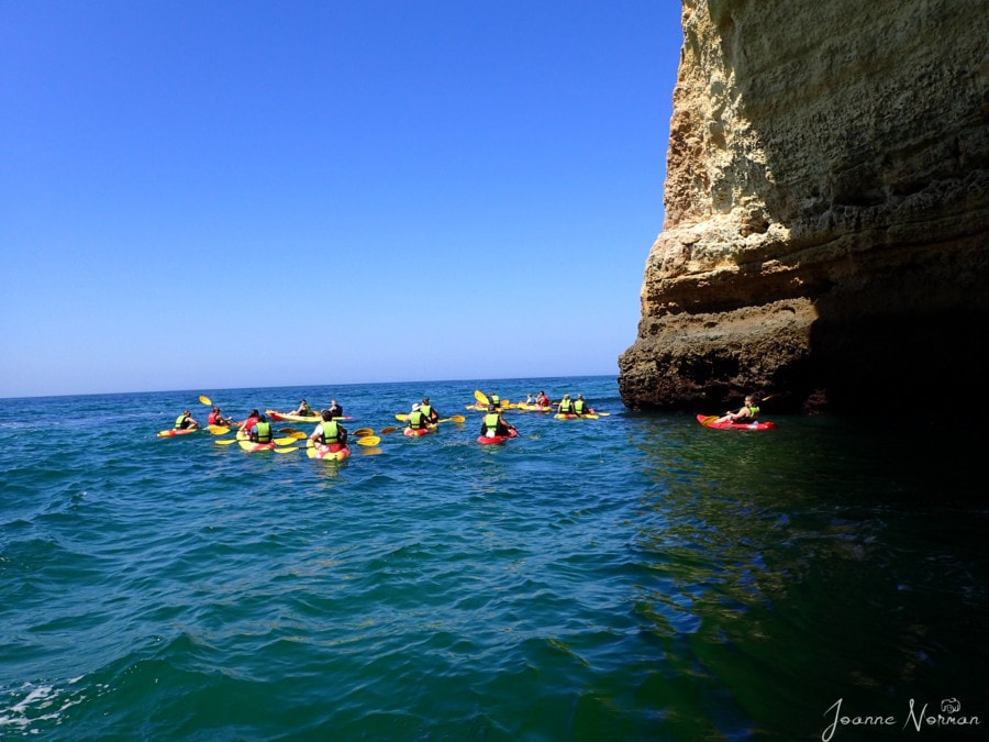 kayaks roaming around Benagil Cave Things to do in Carvoeiro