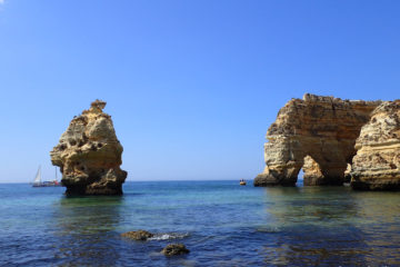 rock formations of praia da marinha things to do in Carvoeiro Algarve Portugal with kids