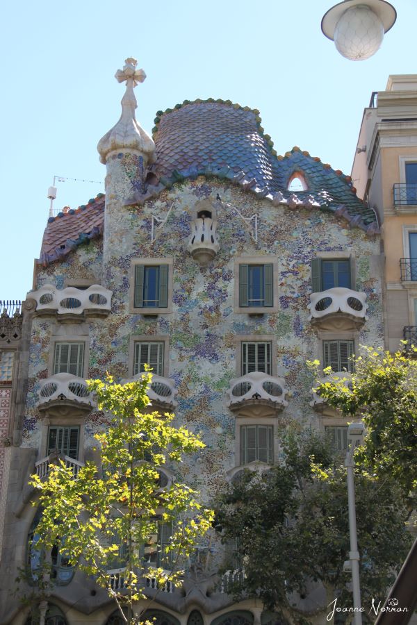 highly decorated outside of several story house is casa batllo barcelona beautiful places in Spain