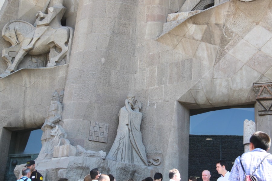 stone carvings at Sagrada Familia exterior