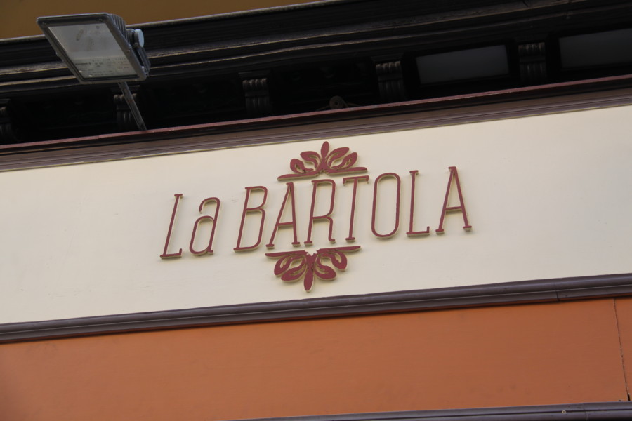 la bartola sign showing the best tapas in seville