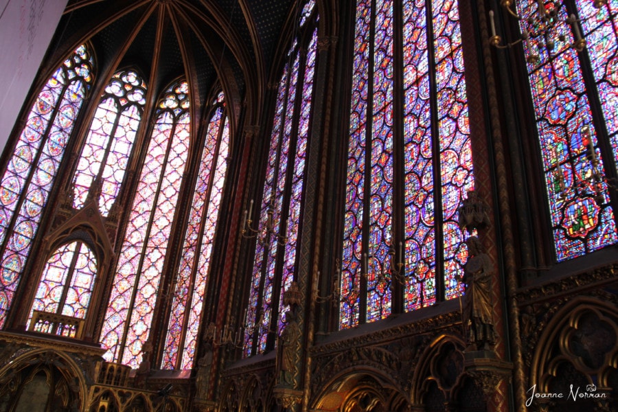 church with very tall stained glass windows special hidden gem in paris
