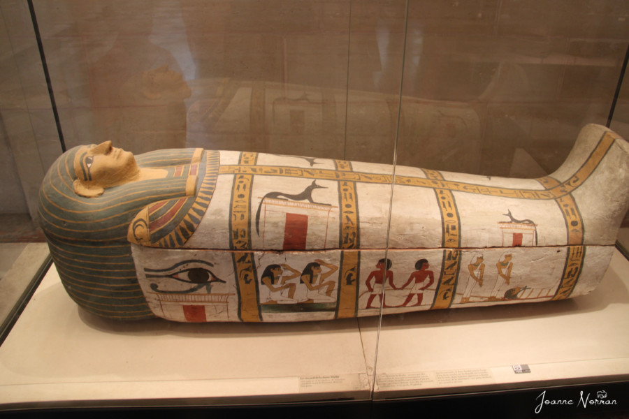 a decorative box that would hold a mummy