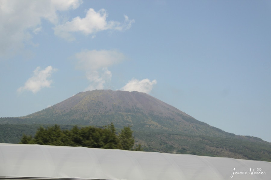 large volcano in distance Vesuvius