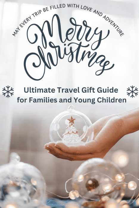 Travelling with children requires a lot of stuff! Our holiday gift guide has dozens of gift ideas to keep parents happy and little children entertained and comfy. #holidaygiftguide #christmasgifts2023 #travelwithkids #giftsforkids #giftsforbabies #christmasgiftideasforkids #christmasgiftideas #christmasgifts #giftsforbabies #giftsfortravellers #giftsfortravelers #giftguide #giftsforparents 