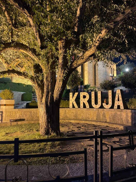 Kruje museum front Albania travel itinerary