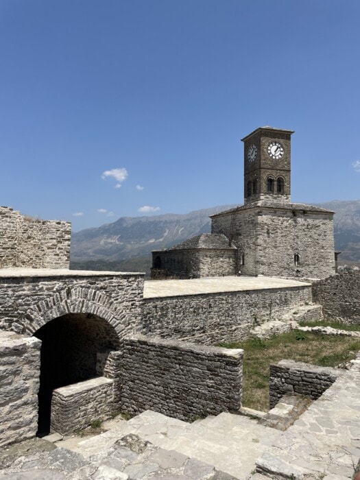  clocktower at castle Gjirokaster Albania Travel itinerary
